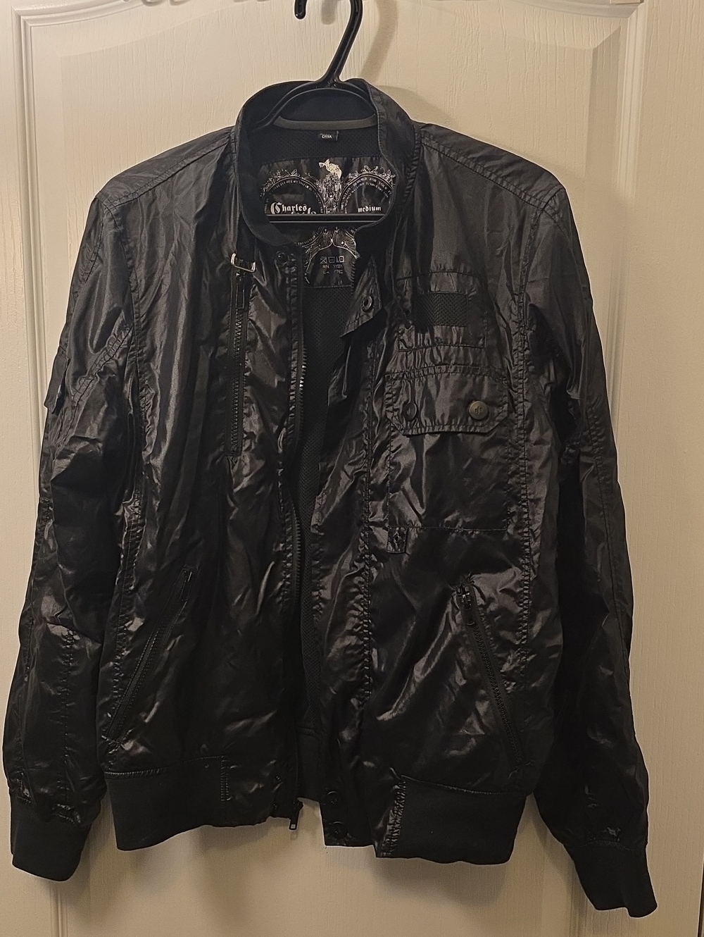 Black Men's Lightweight Bomber Jacket